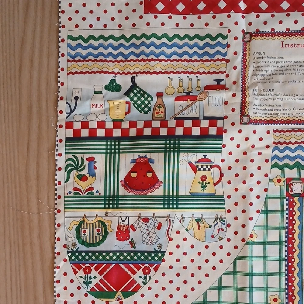 Debbie Mumm Fabric Apron/Oven Mitt/Pot Holder DIY 28